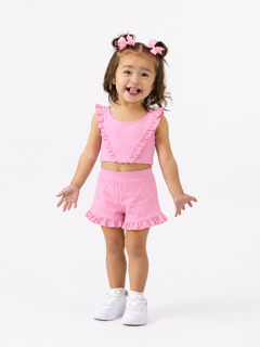 Pink Ruffle Skiez Set