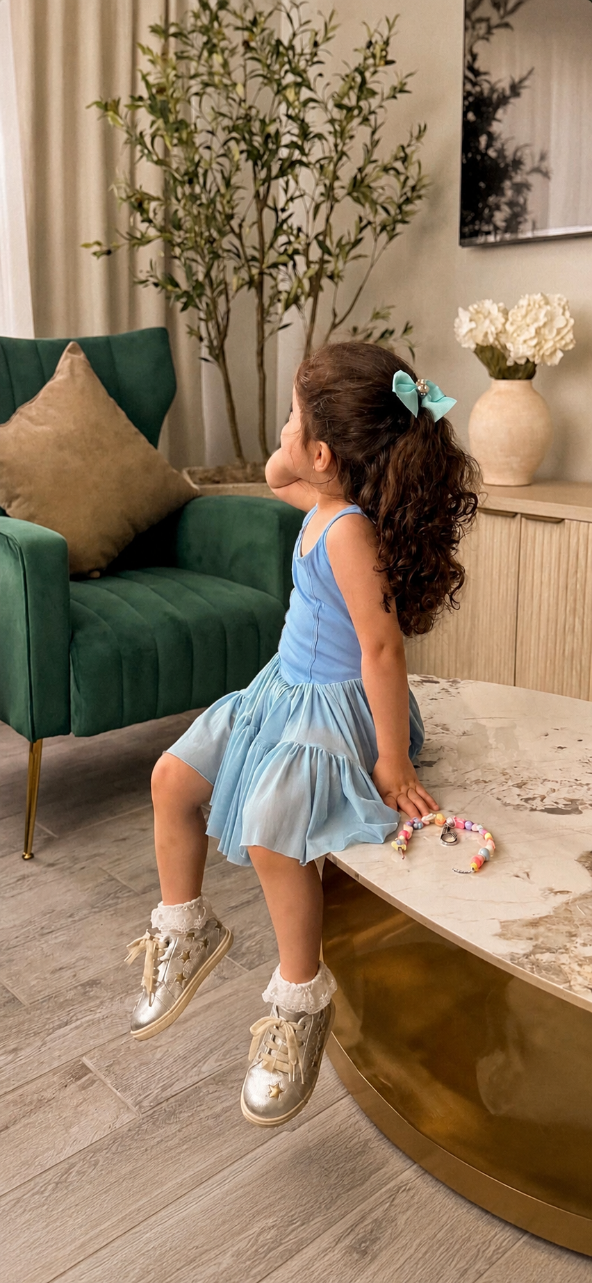 Sky Cloud Twirl Dress