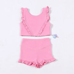Pink Ruffle Skiez Set